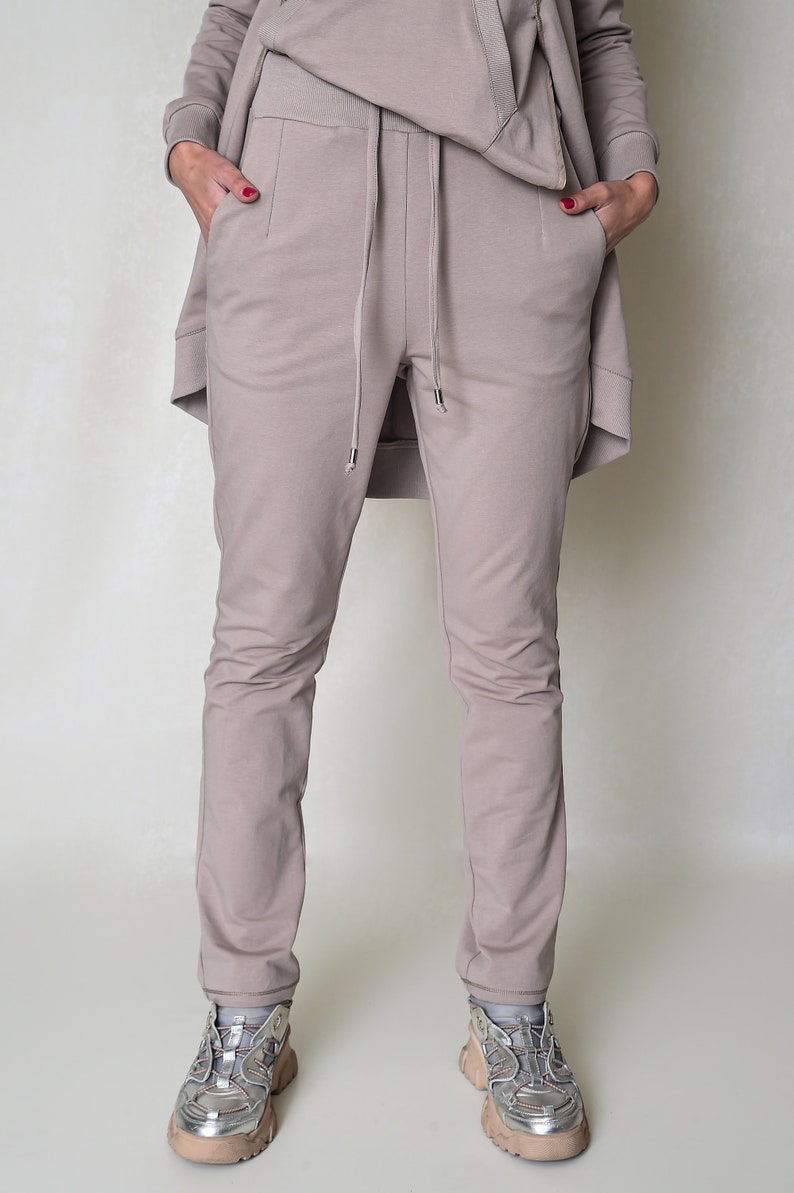 Dark Beige Women Sweatpants