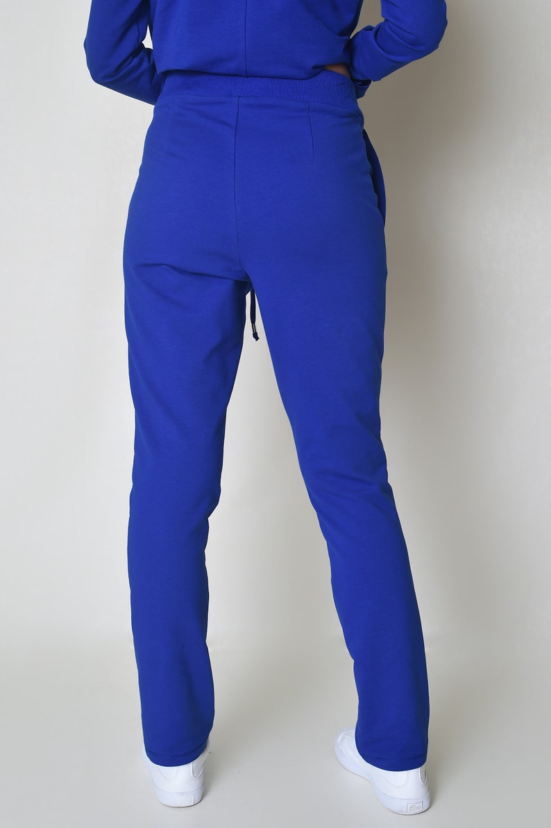 Blue Soft Fabric Women Sweatpants