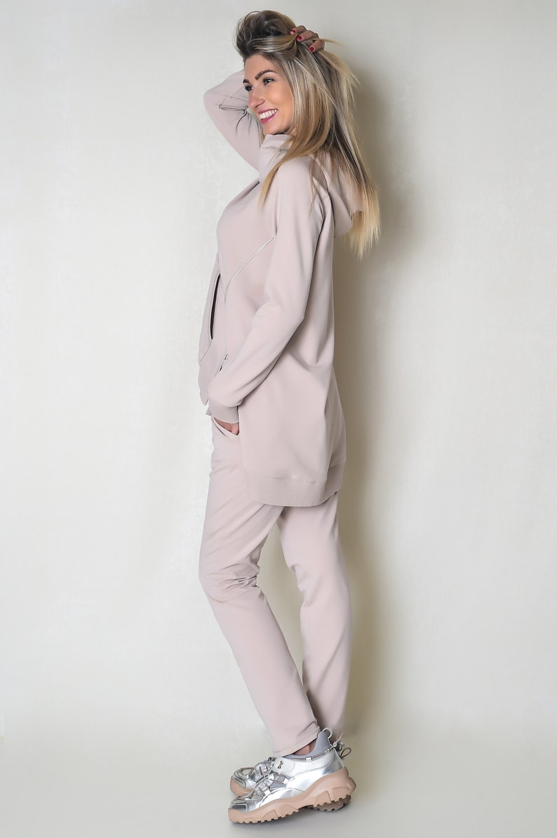 Light Beige Women Sweatpants